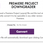 Downgrading Premiere Pro Files